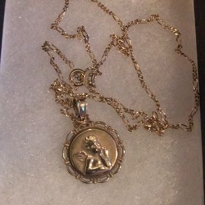 Angel 14k gold necklace